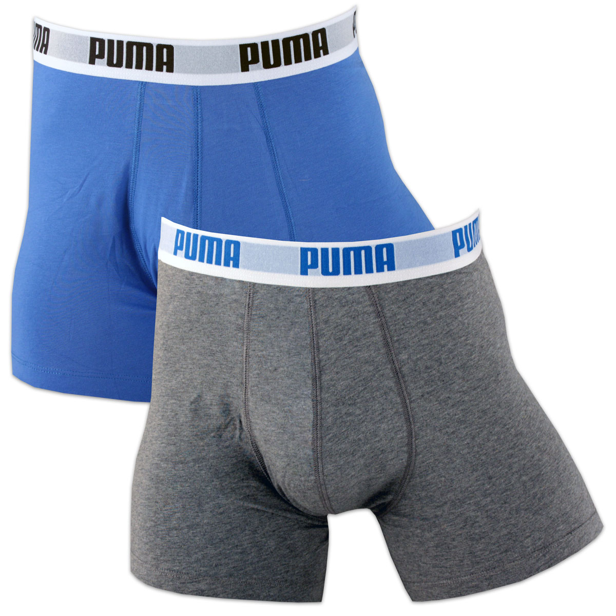 Puma - Basic Boxershorts 2 Pack - Blue/ Grey - Sportus - Where sport ...
