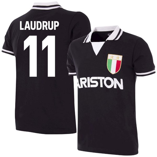 Juventus FC Retro Football Shirt Away 1986-1987 + Laudrup 11