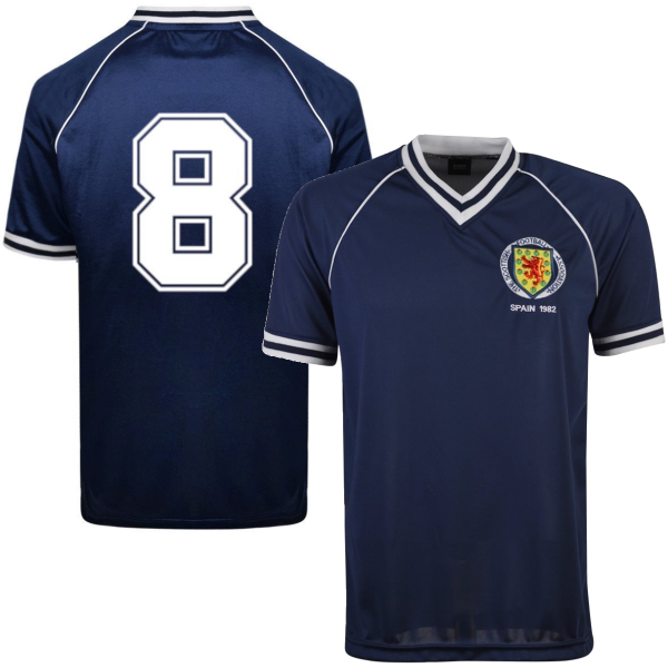 TOFFS - Scotland Retro Football Shirt WC 1982 + Number 8 (Dalglish)