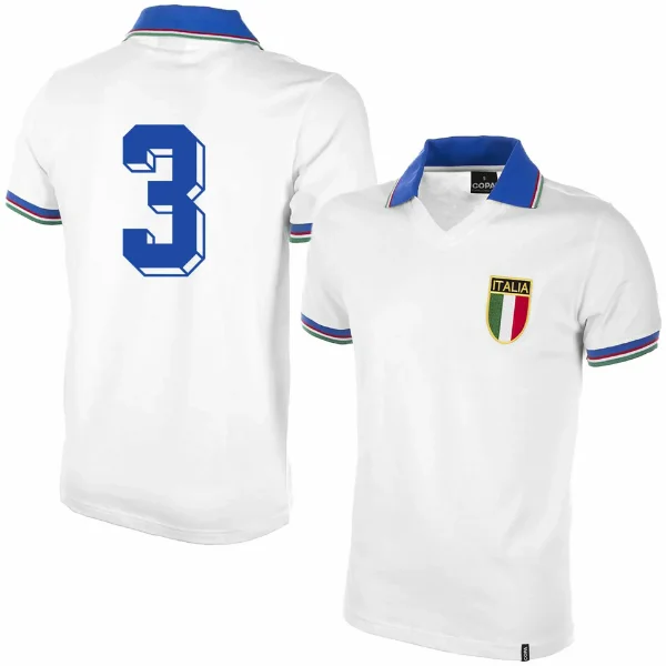 COPA Football - Italy Away Retro Shirt WC 1982 + Number 3